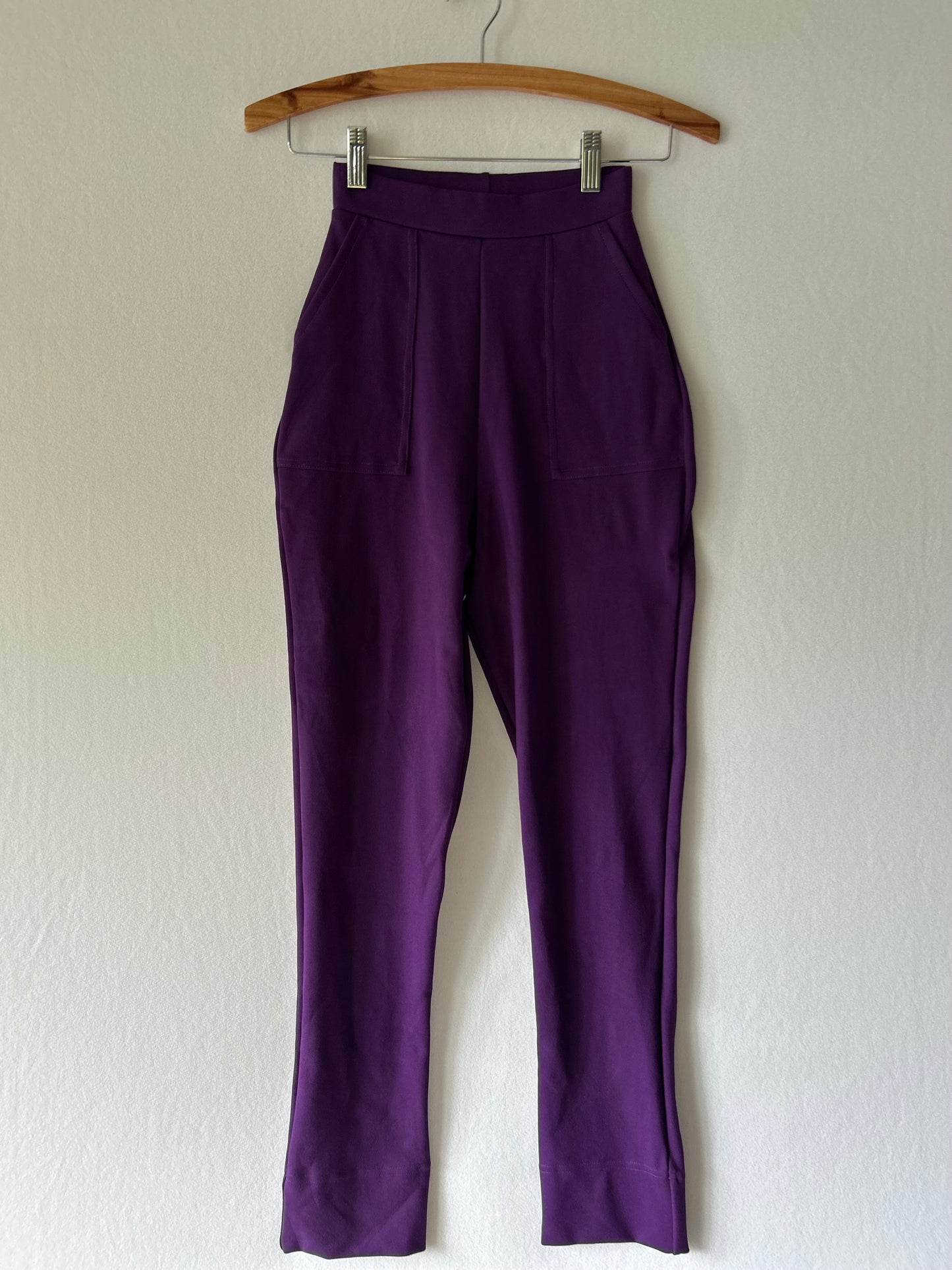 Purple High-Waisted Pants – Size XS