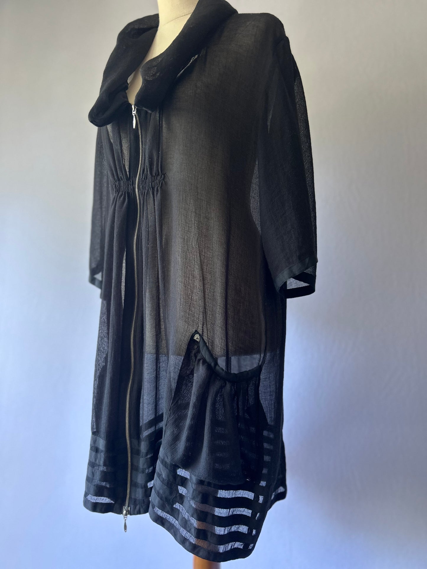 Verge Sheer Black Jacket – Size L