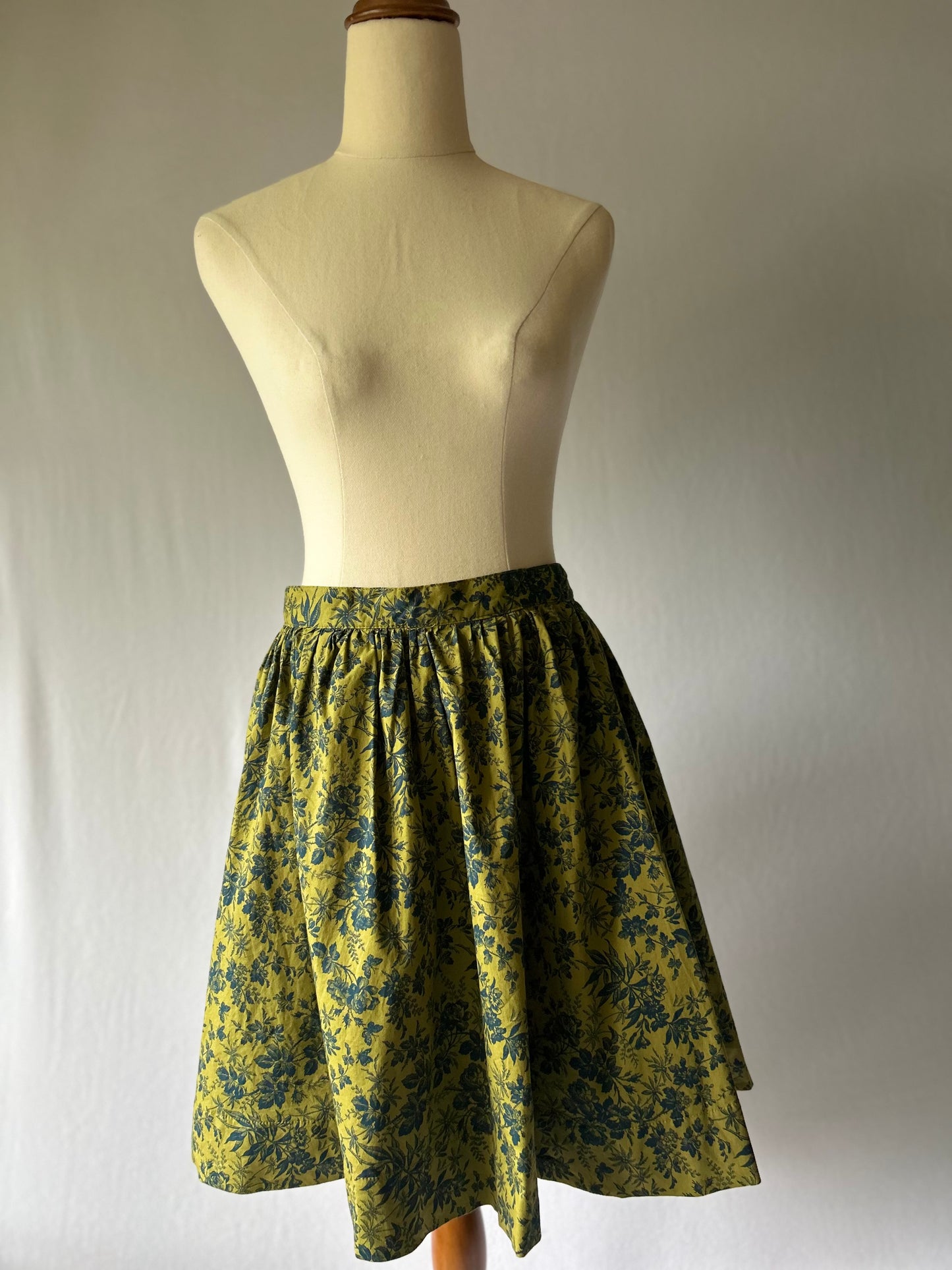 Princess Highway Mustard Floral Cotton Skirt – Size 10