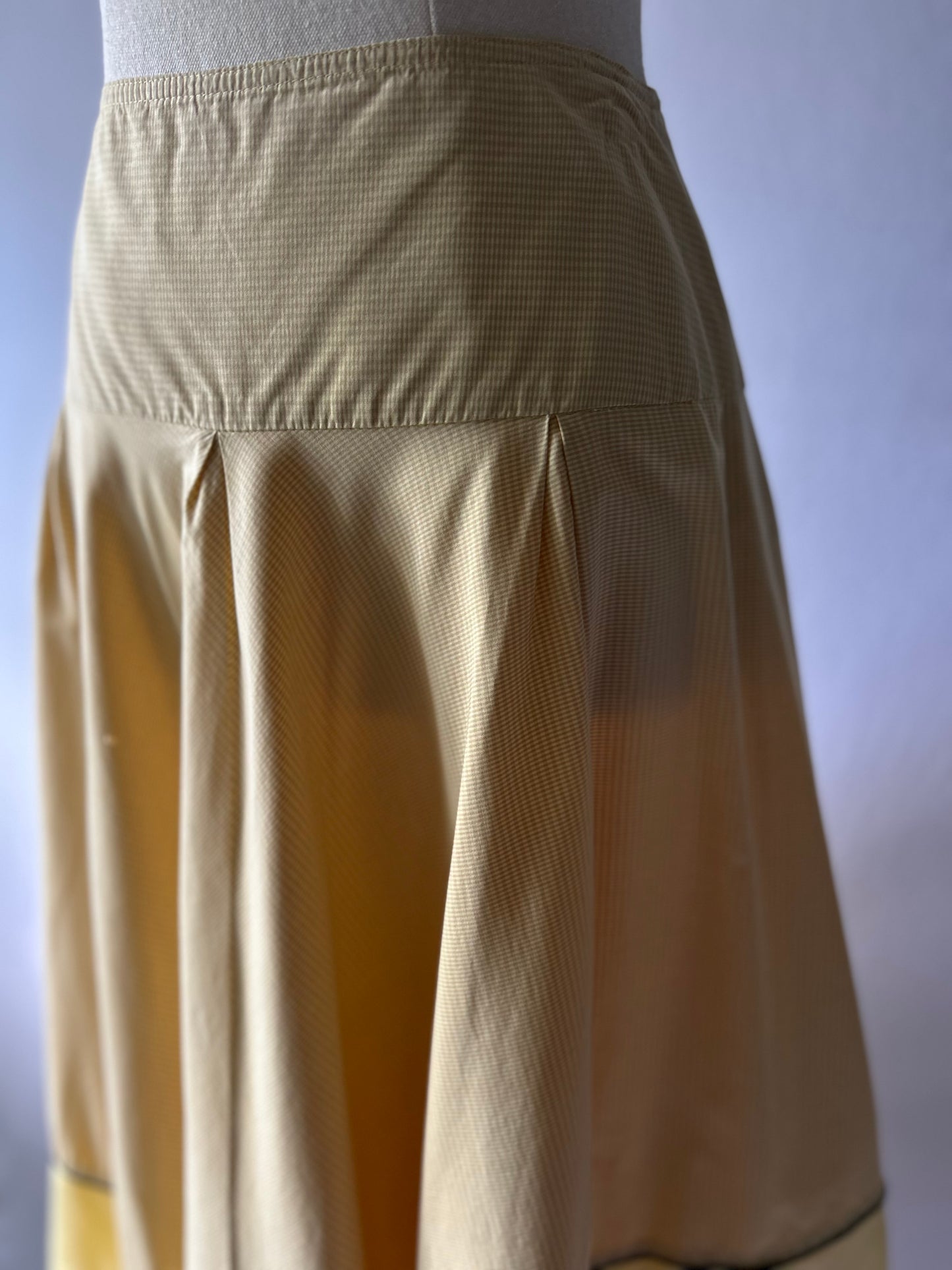 Vintage-Inspired Yellow Cotton Skirt – Size 10 (NZ Made)