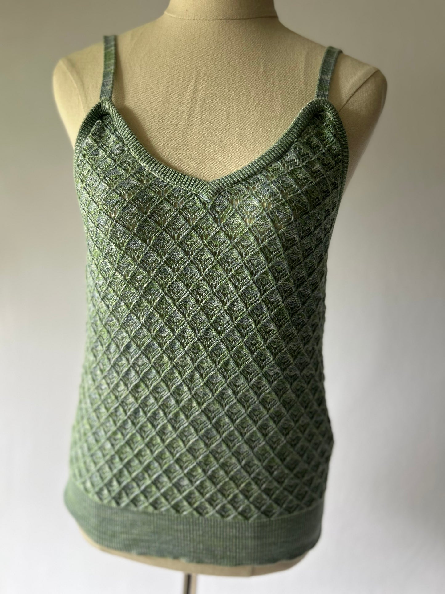 Max Green Textured Knit Cami – Size XS