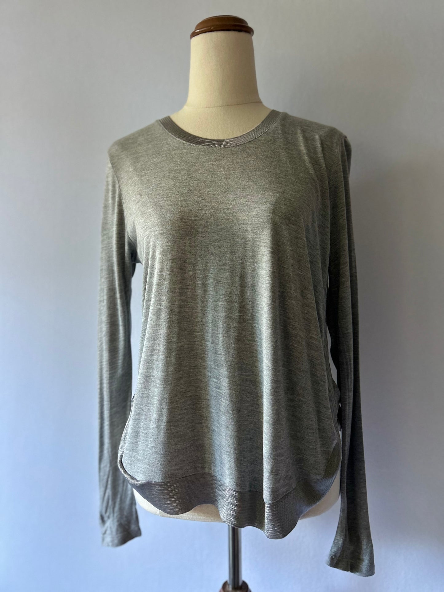 Zara Basic Cotton Long Sleeve Tee – Size S