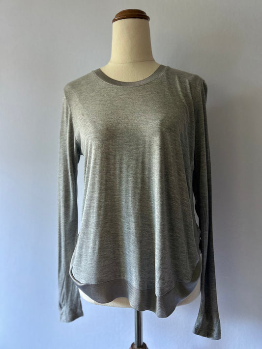 Zara Basic Cotton Long Sleeve Tee – Size S