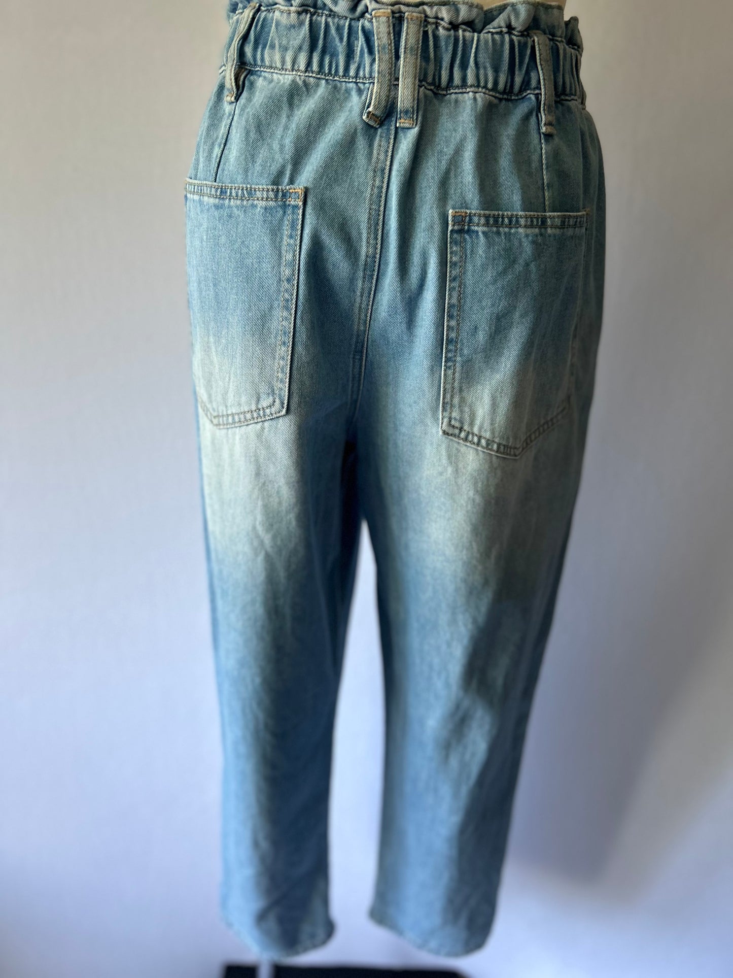 Max High-Waist Relaxed Denim Pants – Size 12