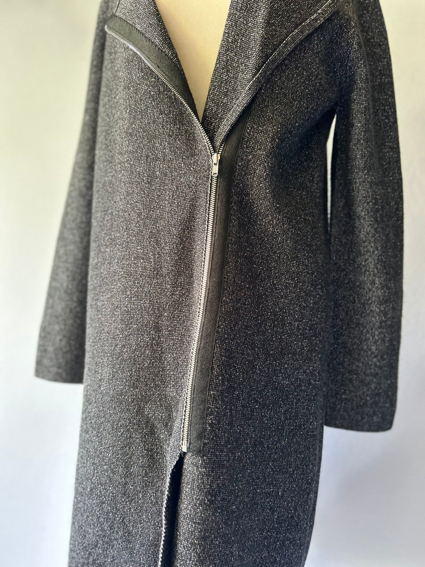 Theory Textured Zip-Front Coatigan – Size S