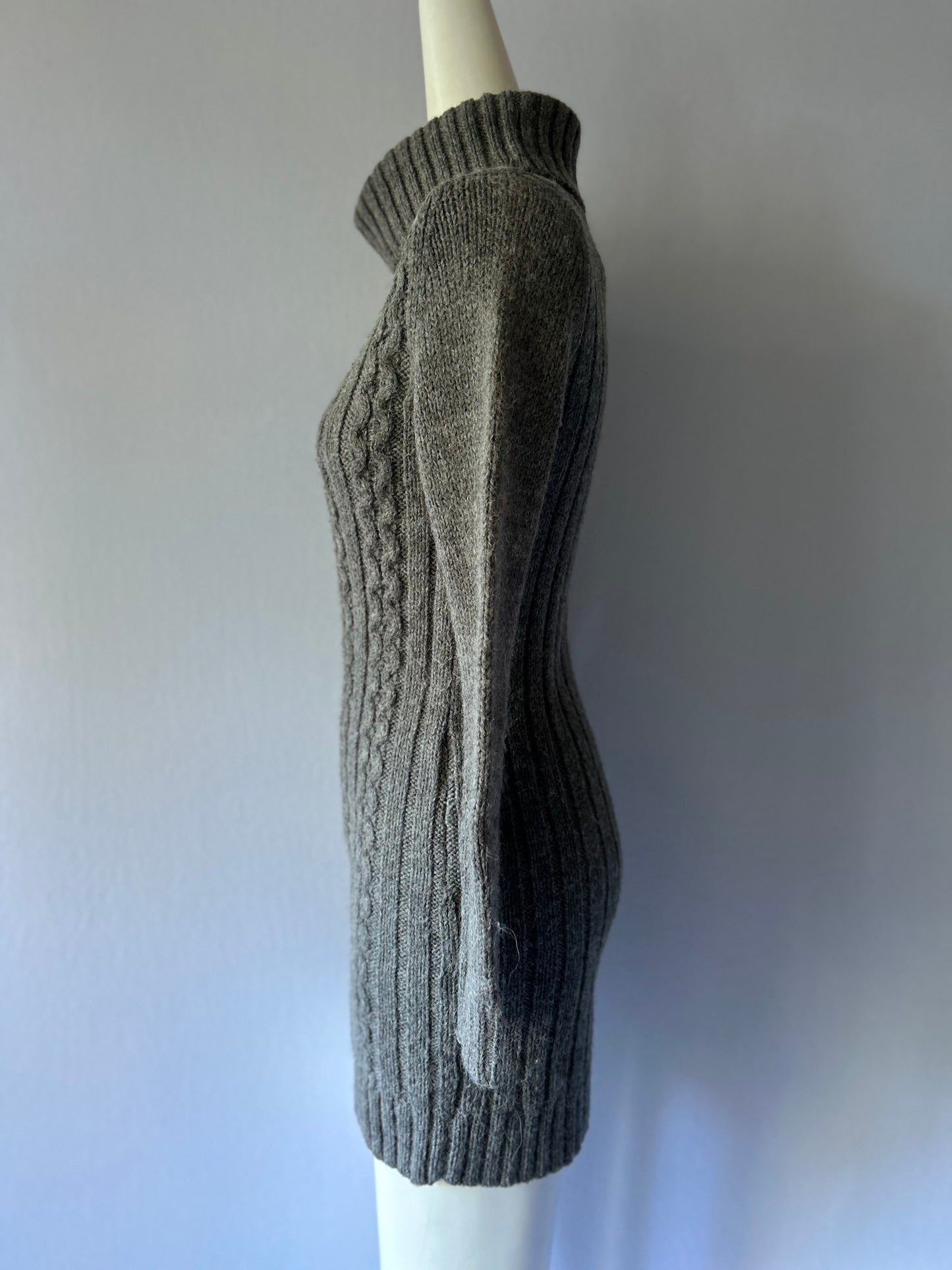 Cozy Alpaca & Wool Blend Knit Dress - Size S