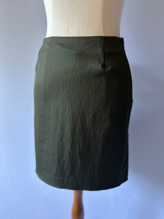 Olive  Mini Skirt - Size 8 | Stretch Bodycon Fit