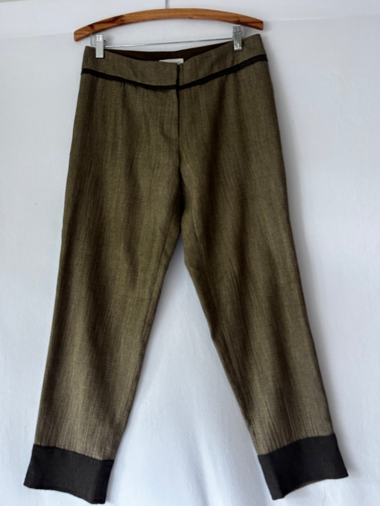 Mara Mac Tailored Tonal Contrast Trousers – Size 40