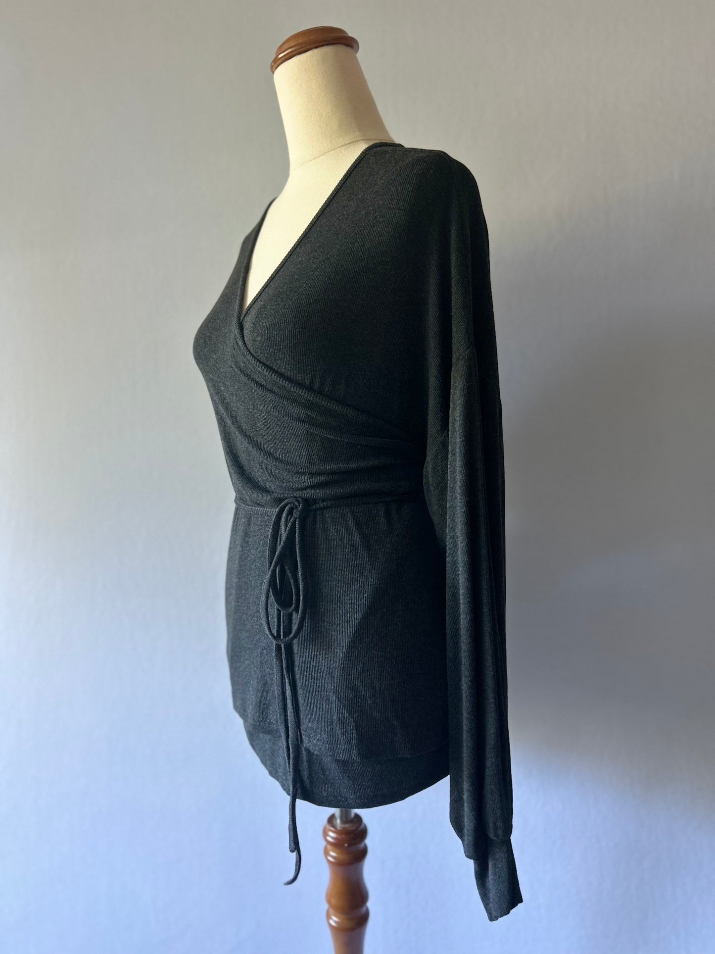 Charcoal Wrap Cardigan – Size 2