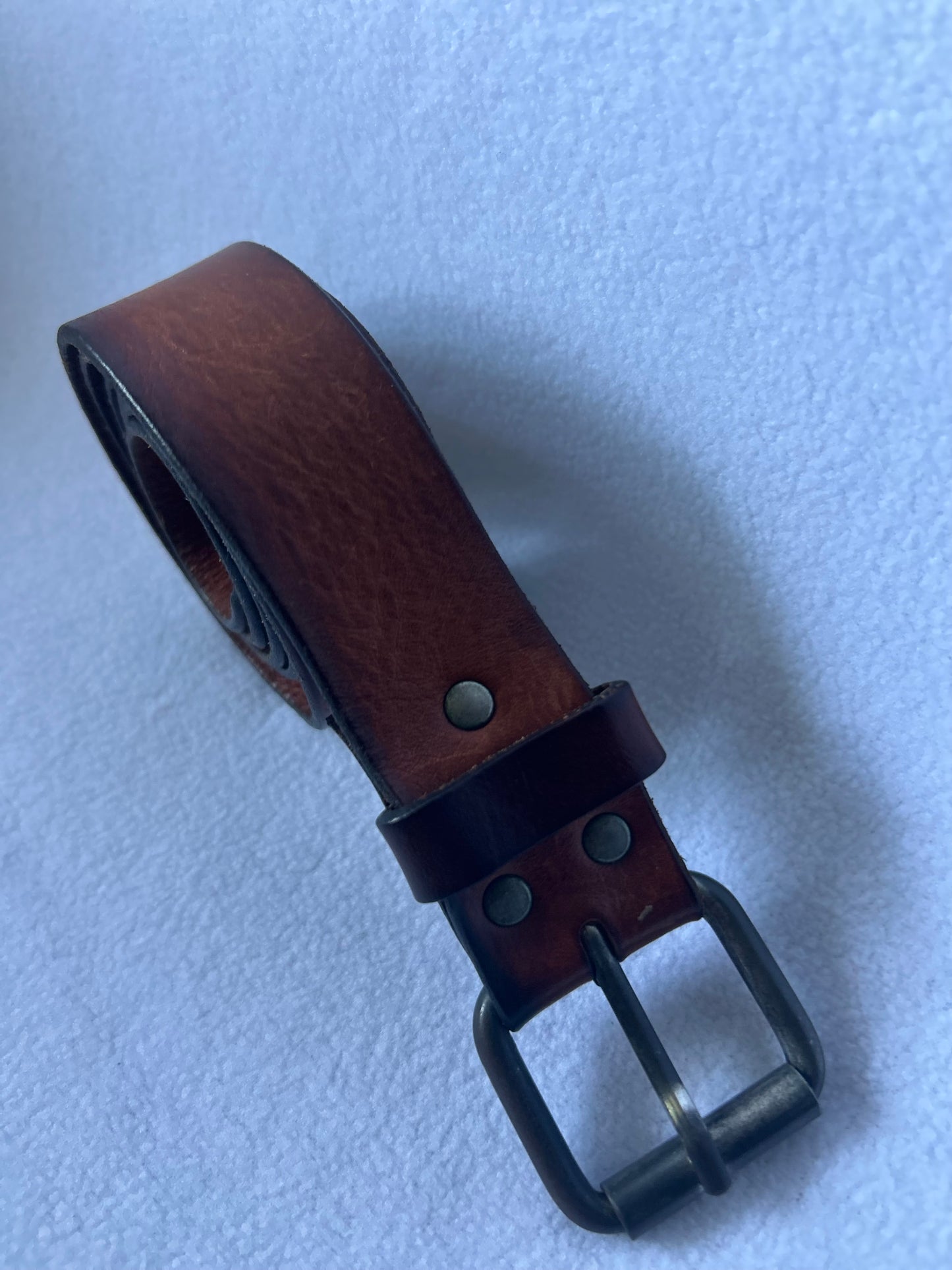Brown/Caramel Leather Belt – 112cm