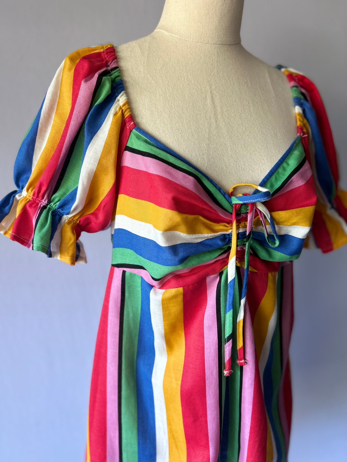 Colorful Cotton-Linen Playsuit – Size US 4 / EUR 36 / UK 8