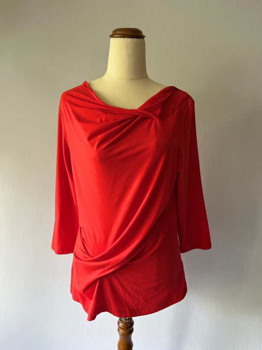 Jane Daniels Draped Modal-Stretch Cowl Neck Top – Size 10