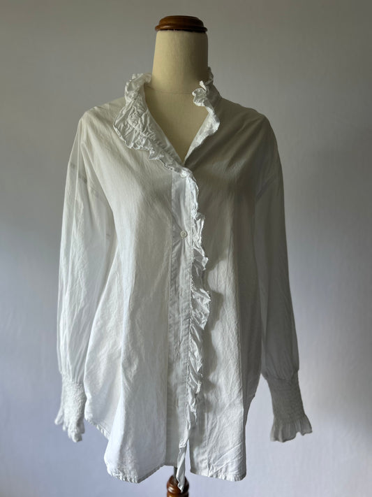 Classic White Cotton Shirt – Size 12