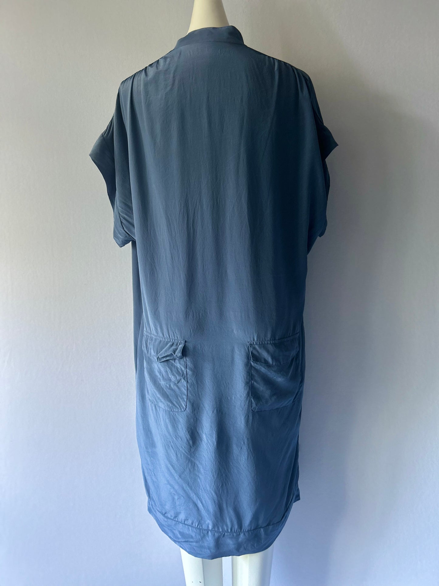 Zimmermann Silk Oversized Tunic Dress - Steel Blue - Size 1