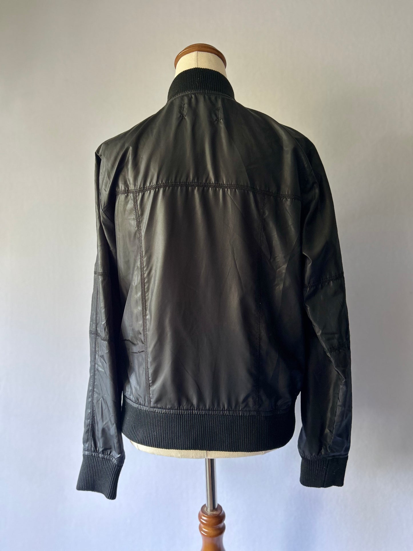 Cotton On Sleek Black Bomber Jacket – Size 10