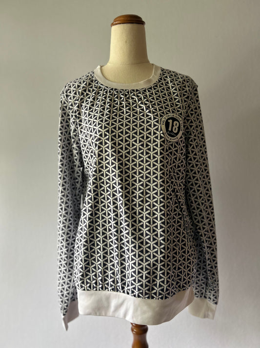 Fila Golf Val D'Orcia Monogram Pattern Windbreaker Pullover - Size M/L