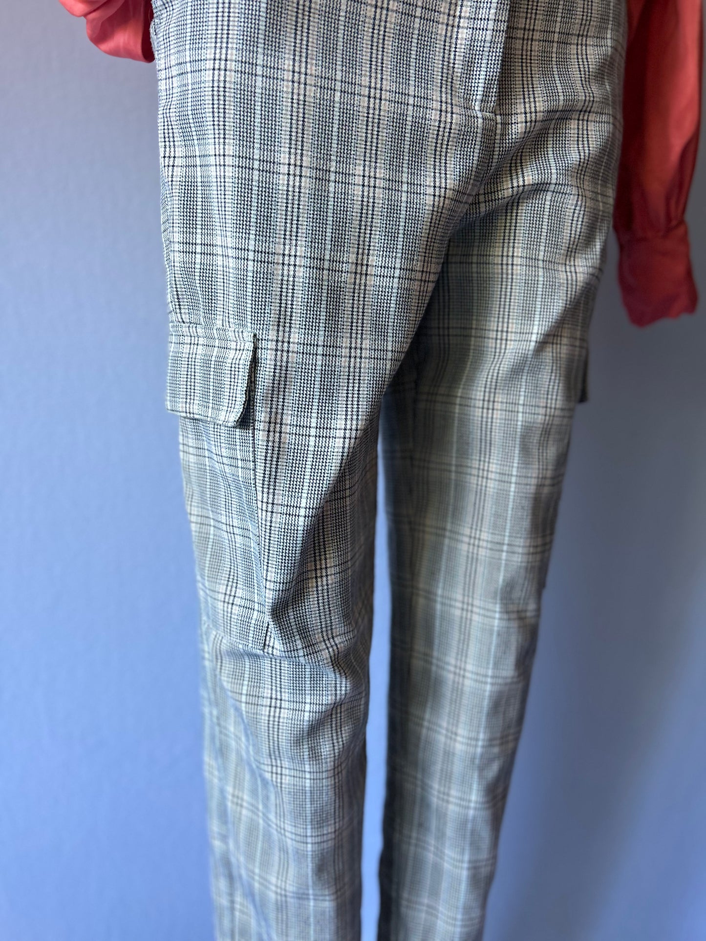 Glassons Plaid Cargo Tapered Pants - Size 10