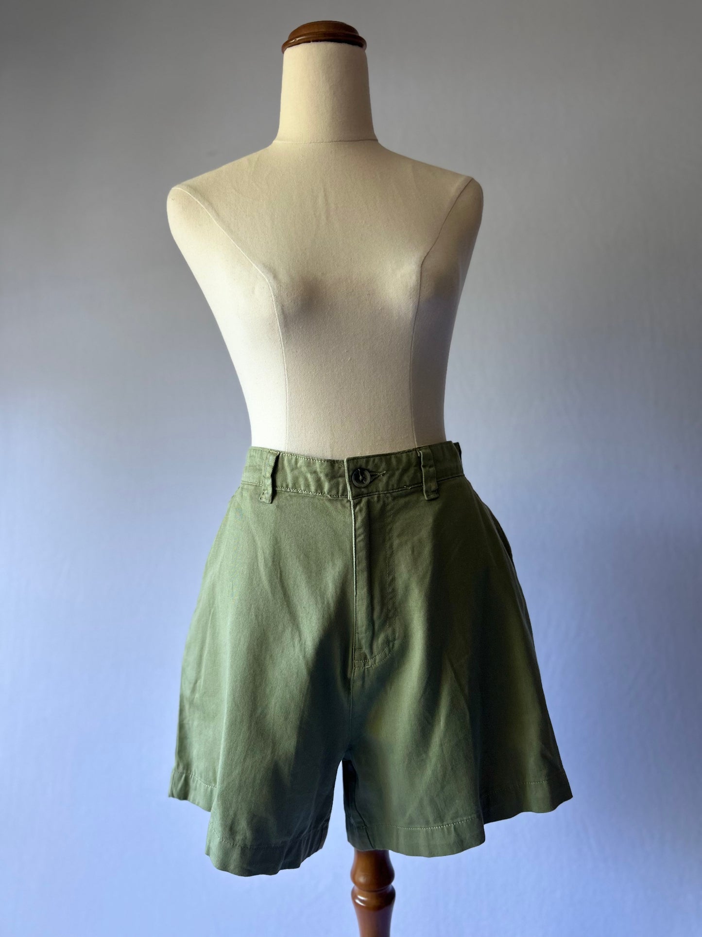 Olive Green Cotton Shorts – Size 12