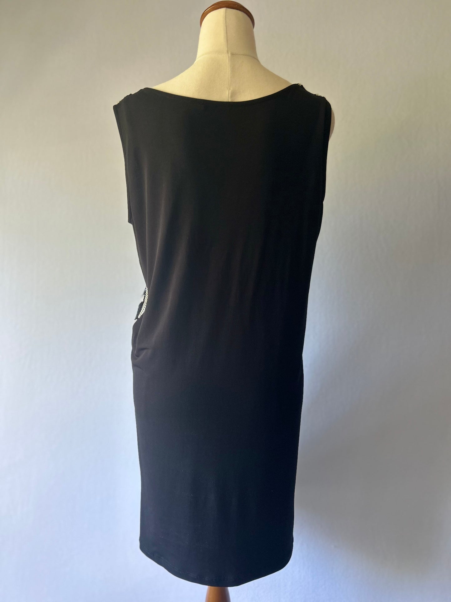 Black Sequin Pattern Dress – Size M
