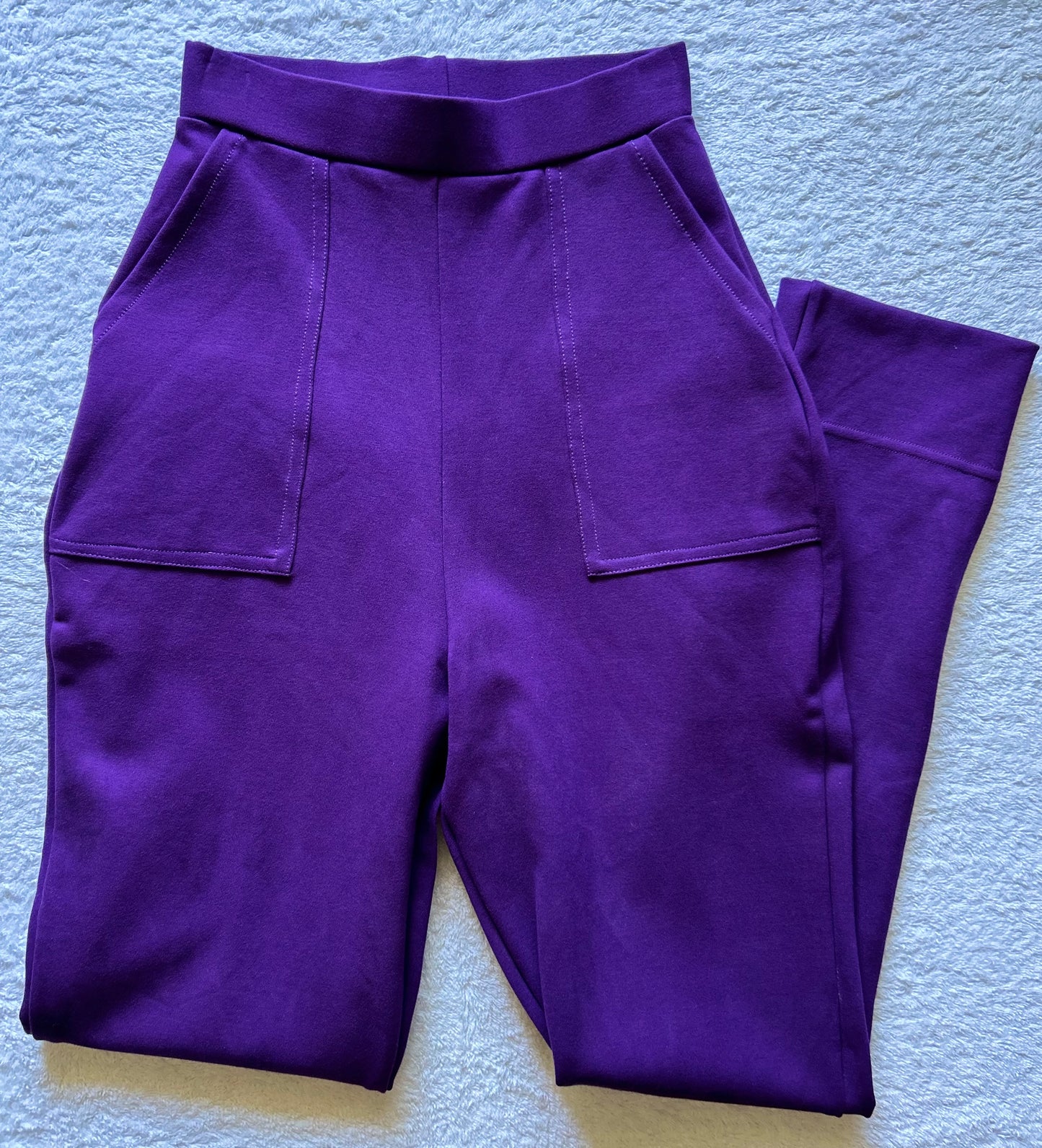 Purple High-Waisted Pants – Size XS