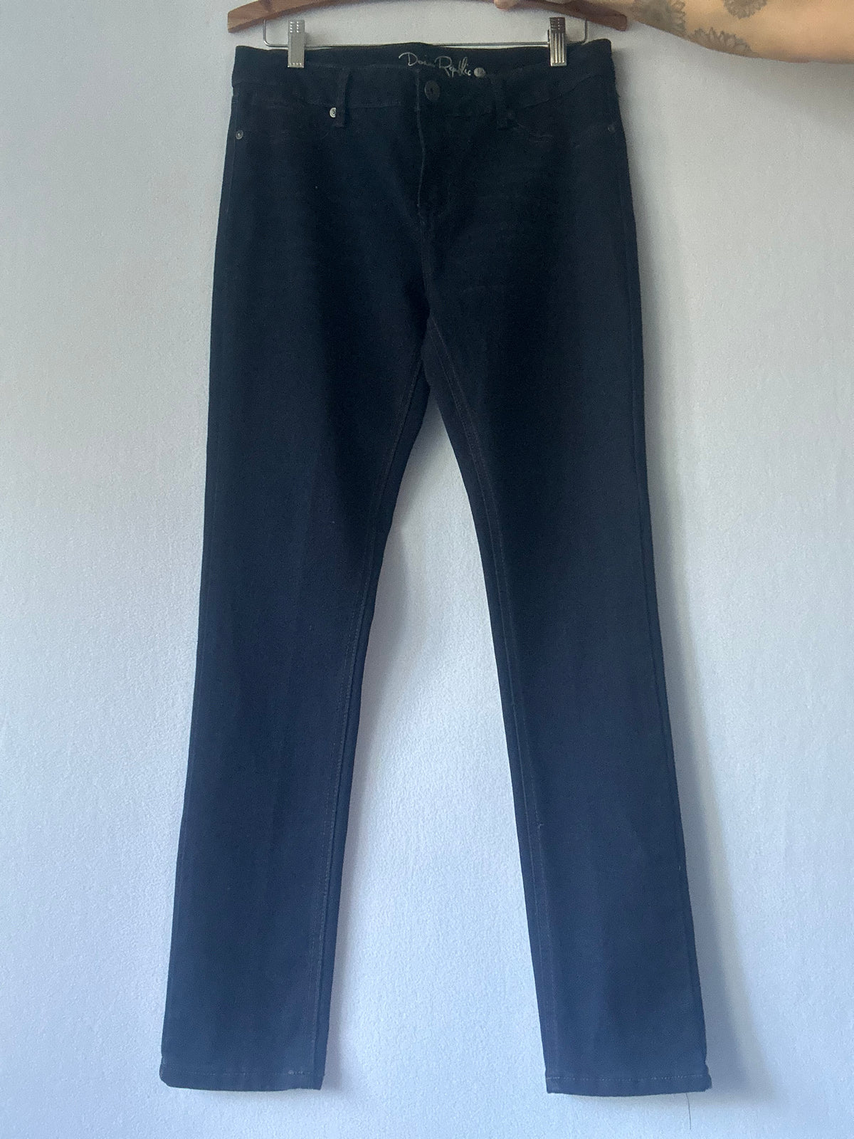 Denim Republic Dark Indigo Stretch Slim Straight Jeans - Size 14
