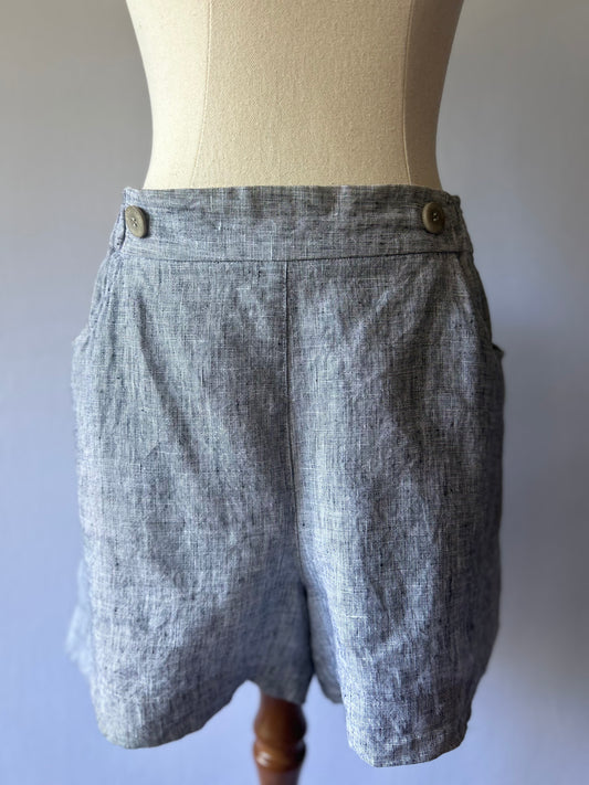 Grey Linen Shorts – Size M – Made in New Zealand