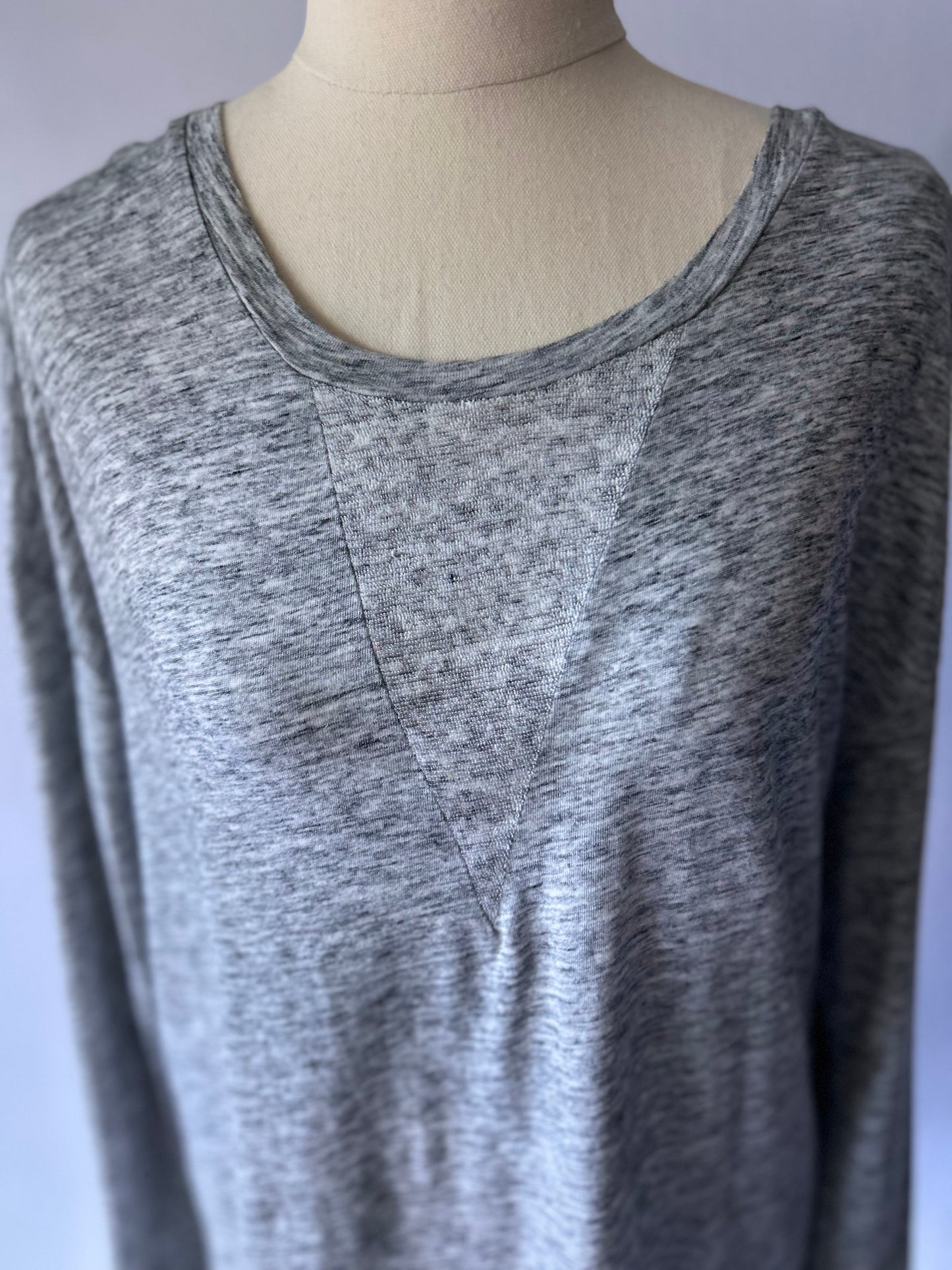 Country Road Long Sleeve Basic T-Shirt – Grey Marl, Size S
