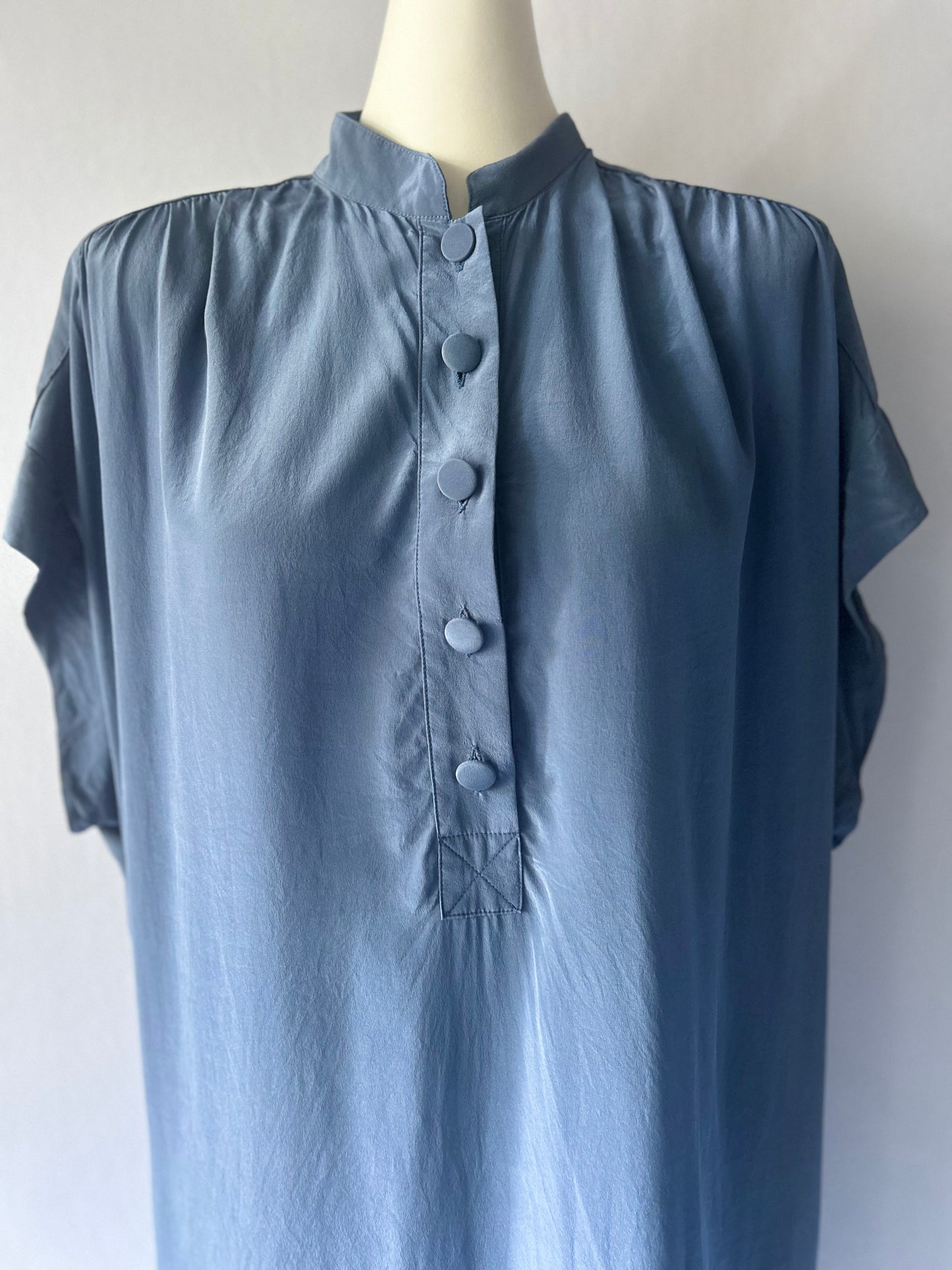 Zimmermann Silk Oversized Tunic Dress - Steel Blue - Size 1