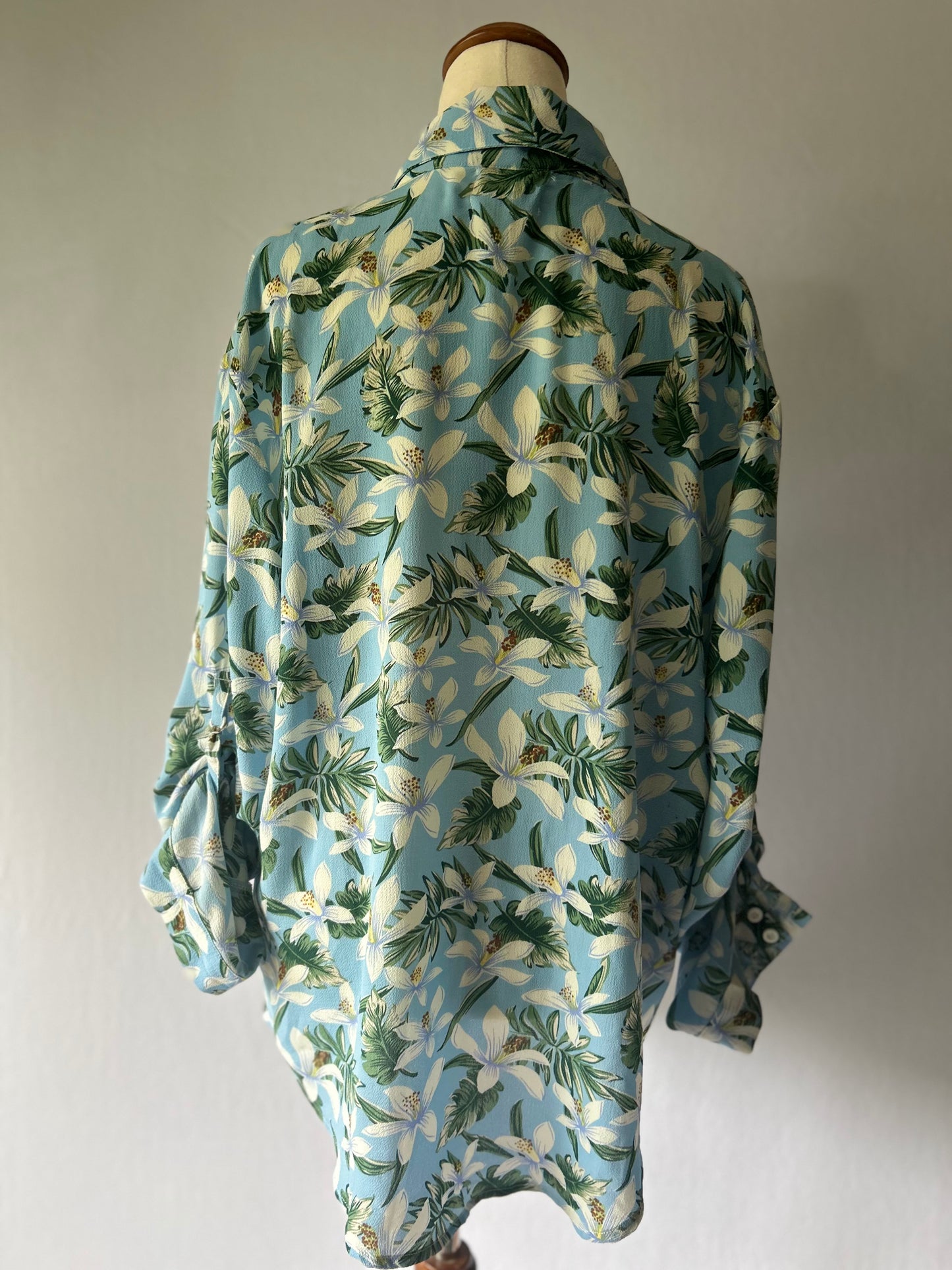 Blue Floral Shirt – Ho. Made (Size 12)
