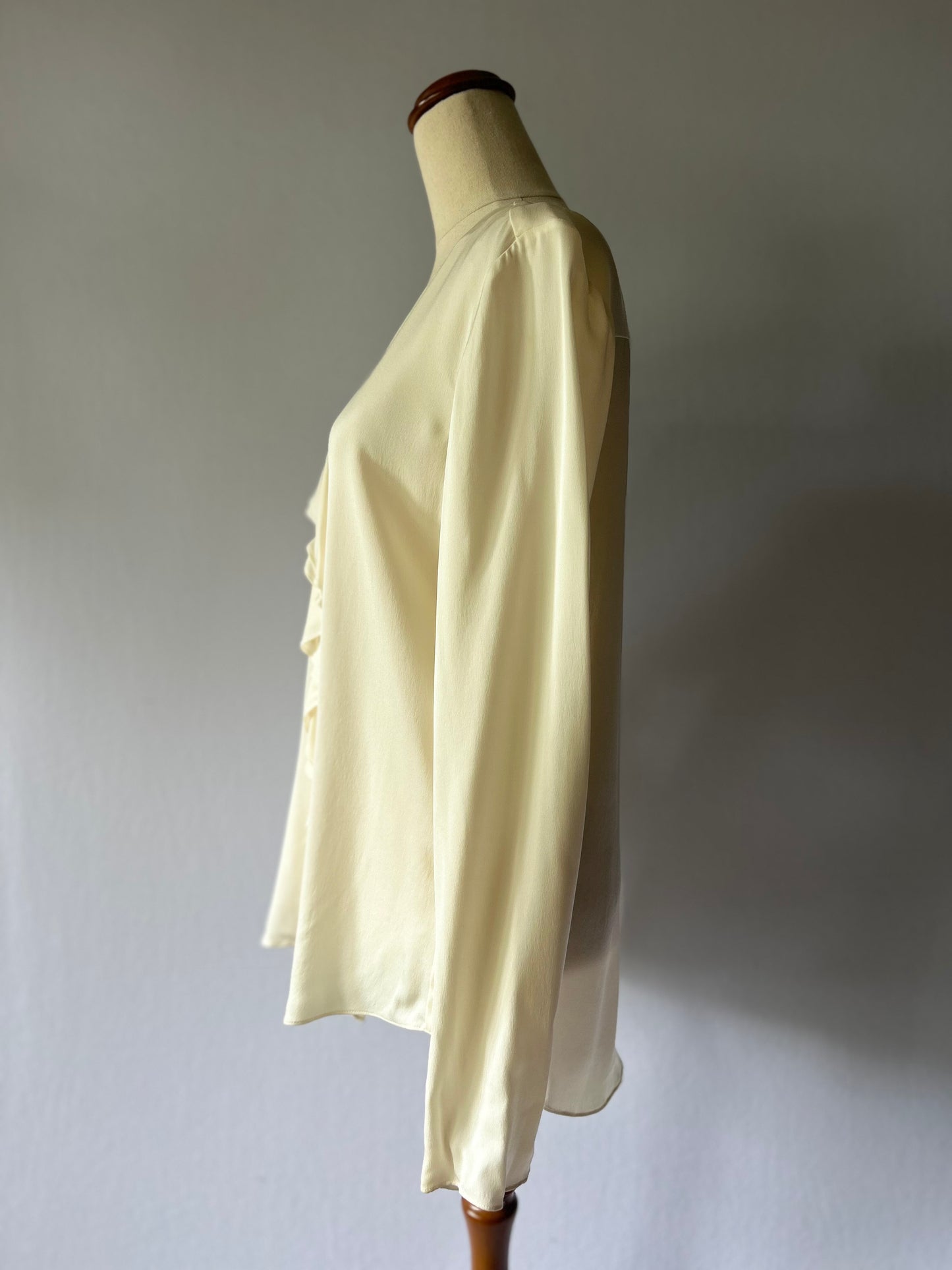 Theory Silk Cascading Ruffle Blouse – Size S