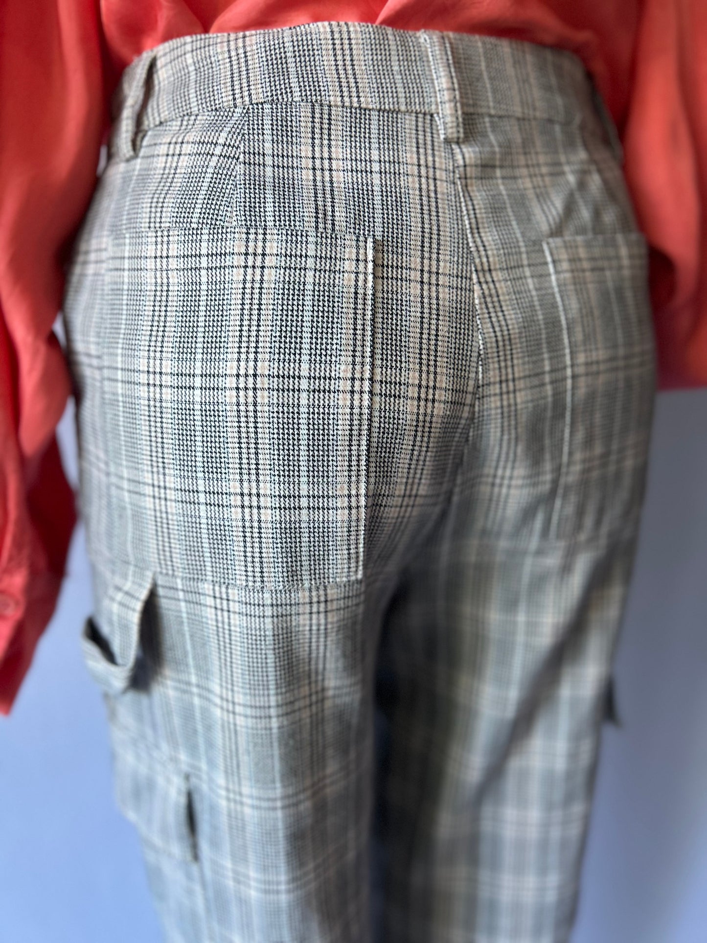 Glassons Plaid Cargo Tapered Pants - Size 10