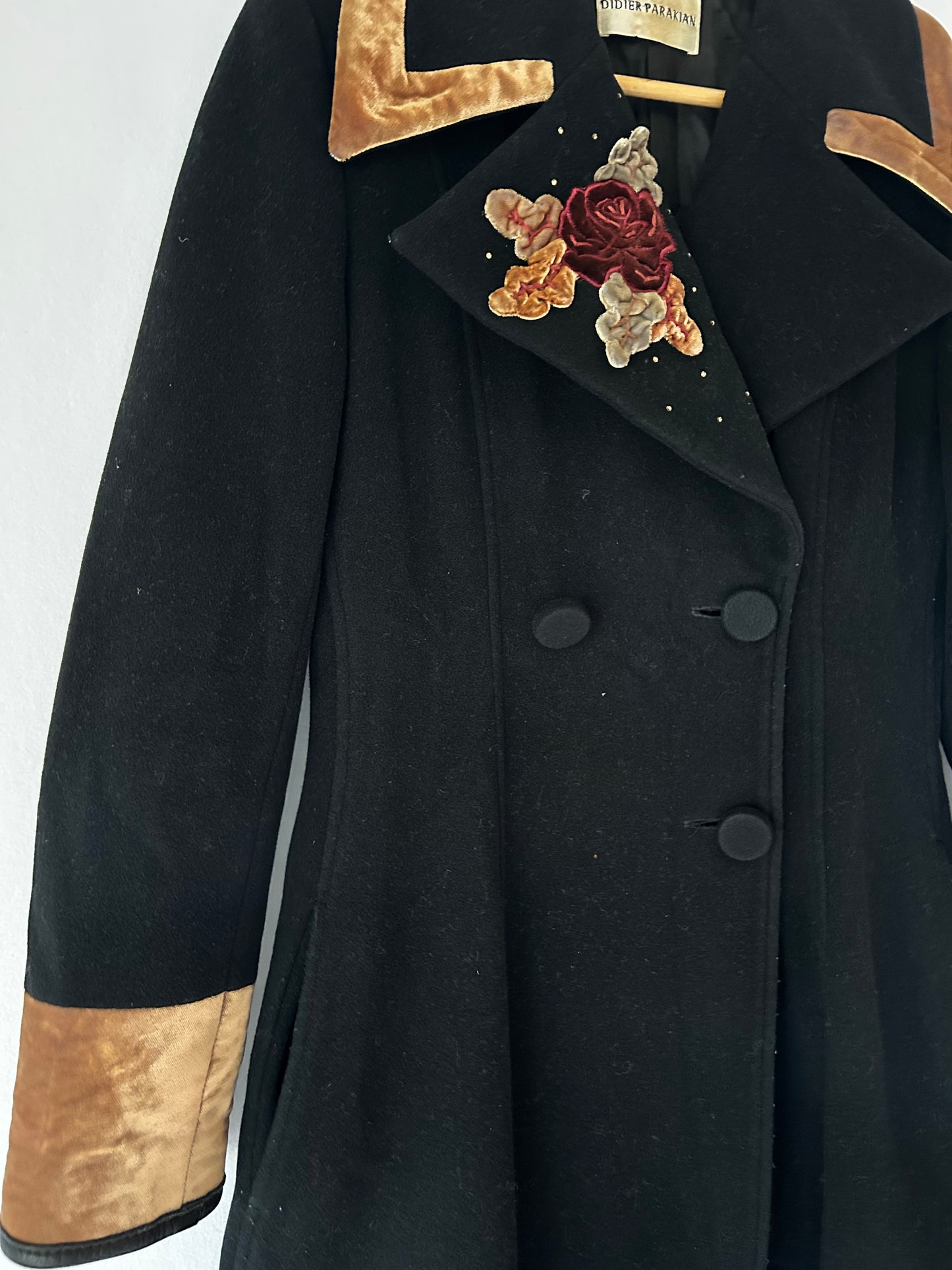 Vintage Didier Parakian French Wool & Cashmere Coat – Size UK 8