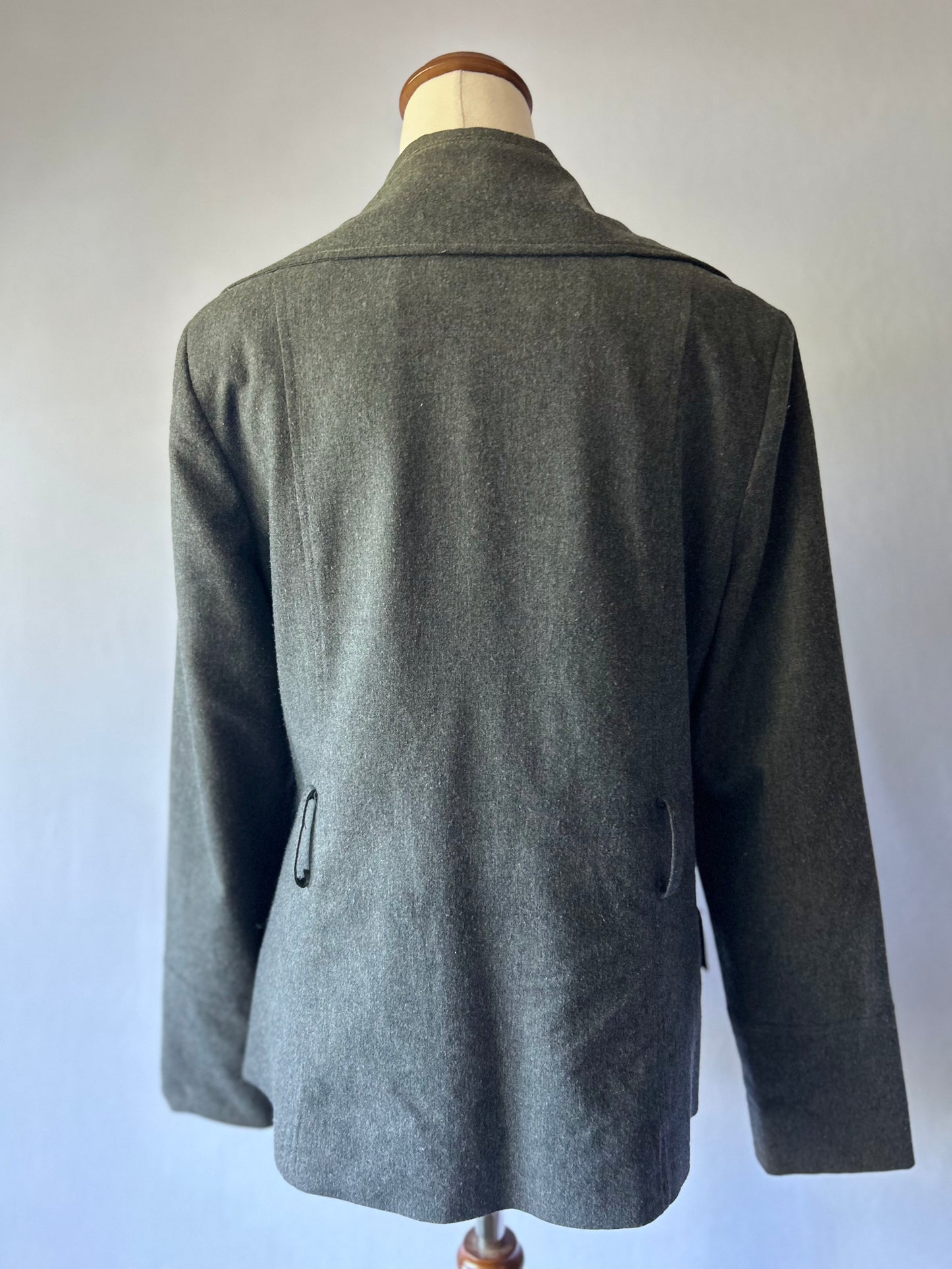 Kate Sylvester Grey Blazer – Size M | Wool Blend