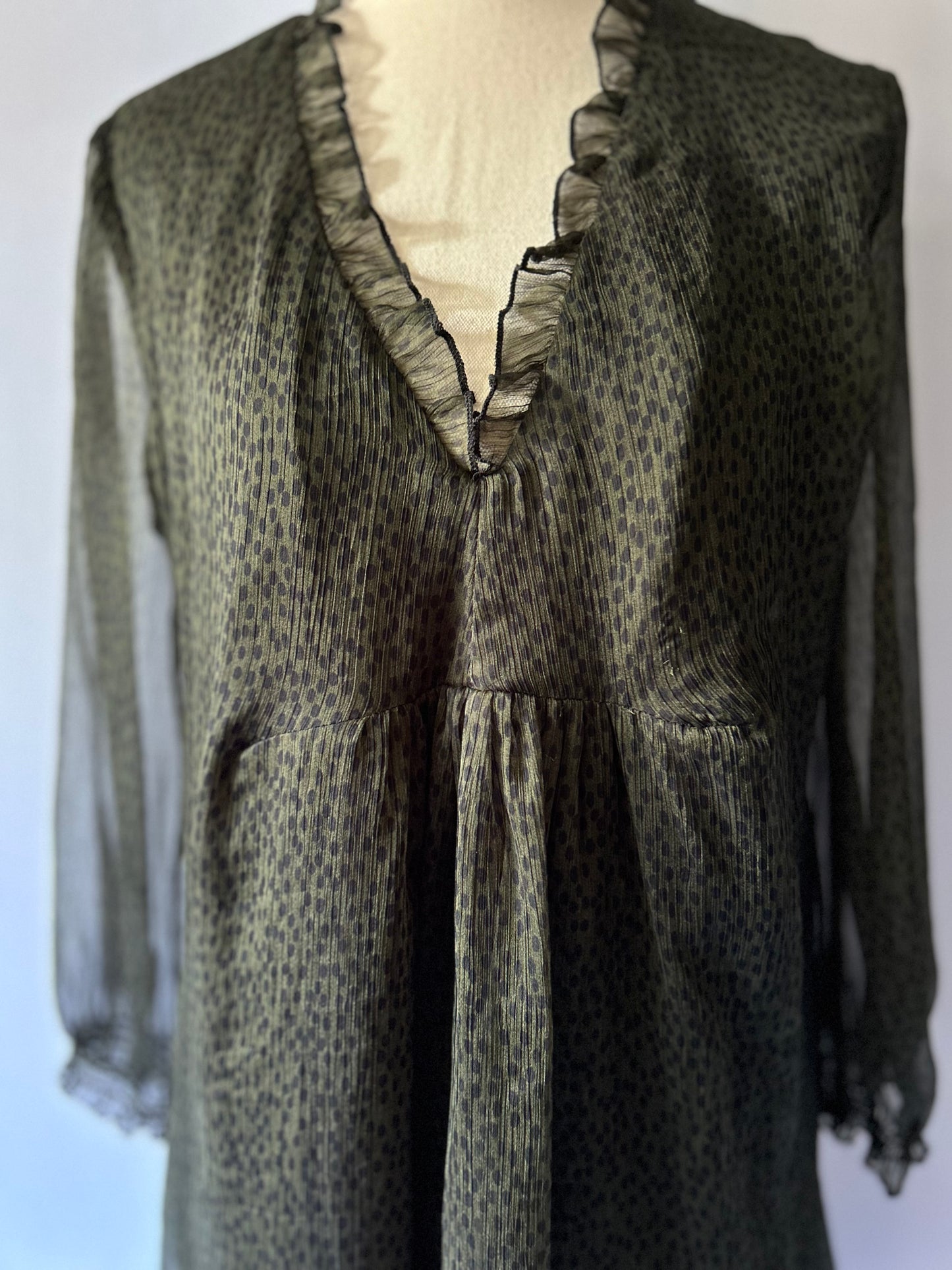 Zara  Ruffle Midi Dress - Size S
