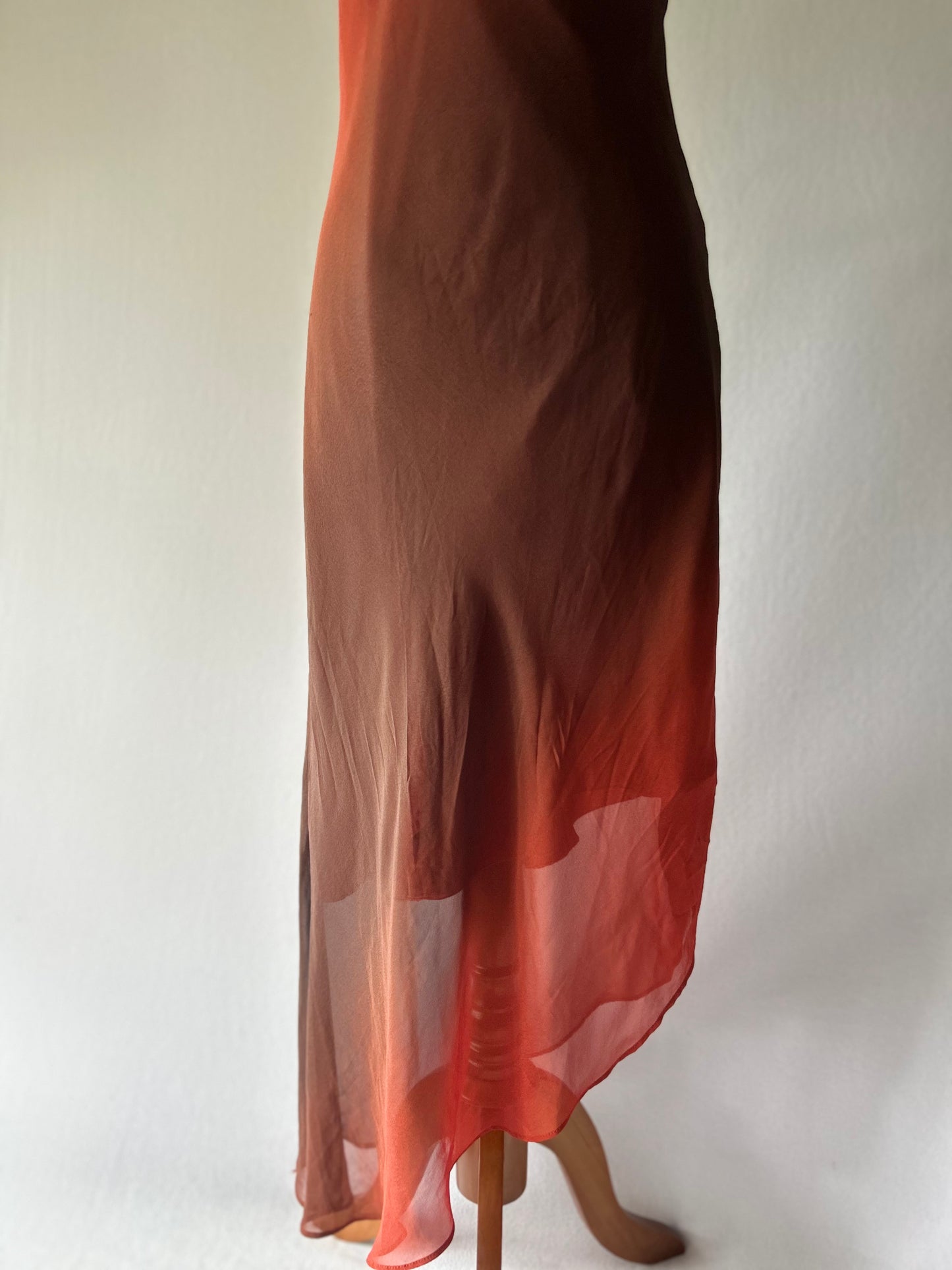 Ombre Asymmetric Slip Dress – Size 40 / S