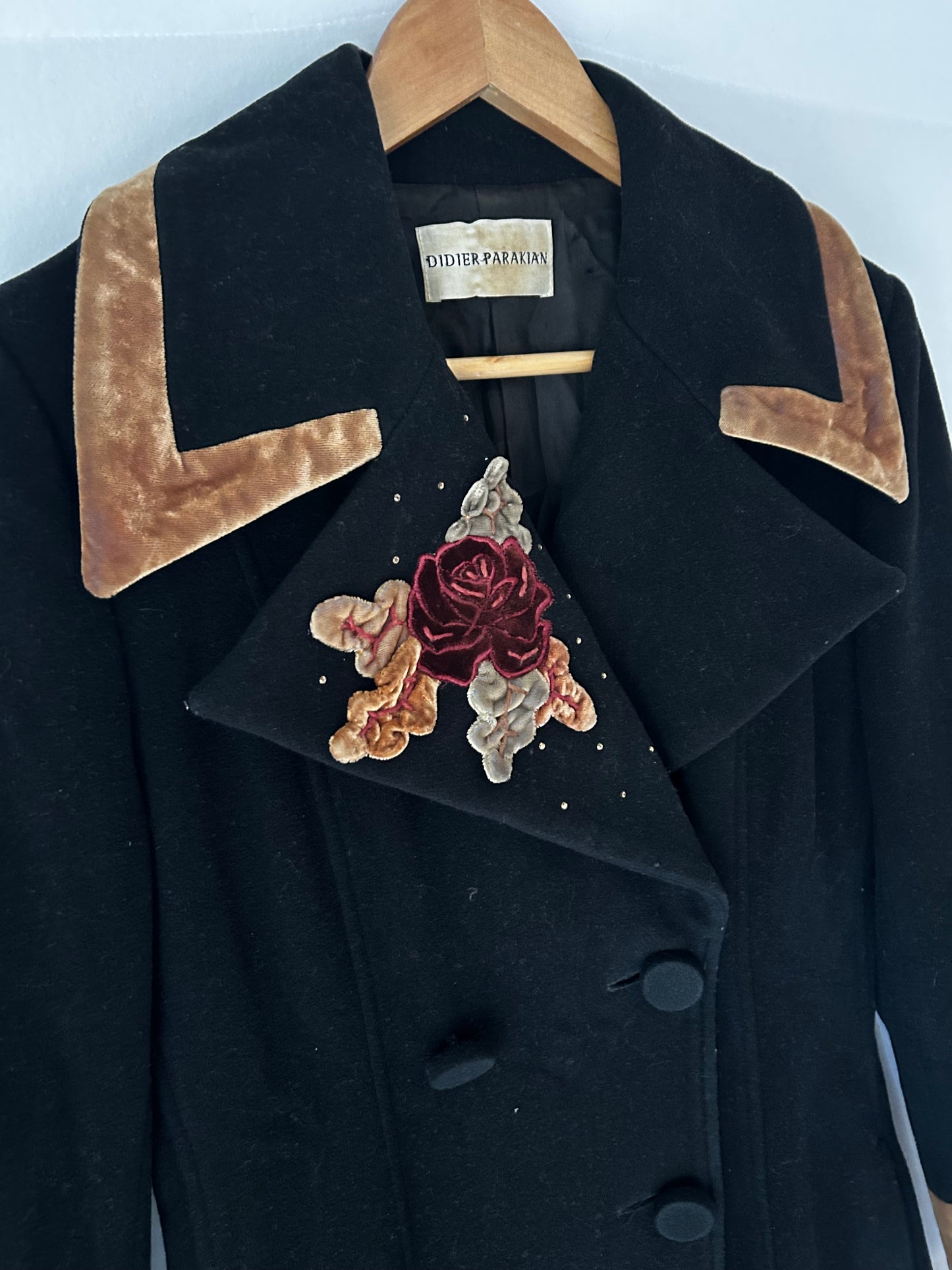 Vintage Didier Parakian French Wool & Cashmere Coat – Size UK 8