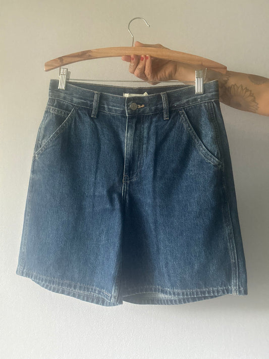 Glassons Mid-Blue Recycled Cotton Denim Jorts / Longline Shorts - Size 8