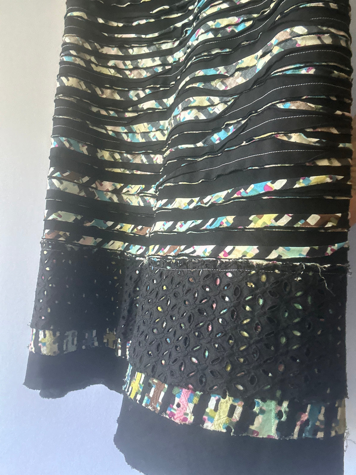 Verge New Zealand Textured Tiered Cotton Midi Skirt - Size 14