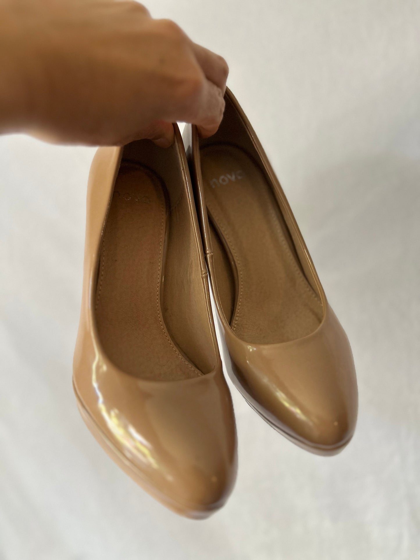 Novo Almond Patent High Heels – Size 6