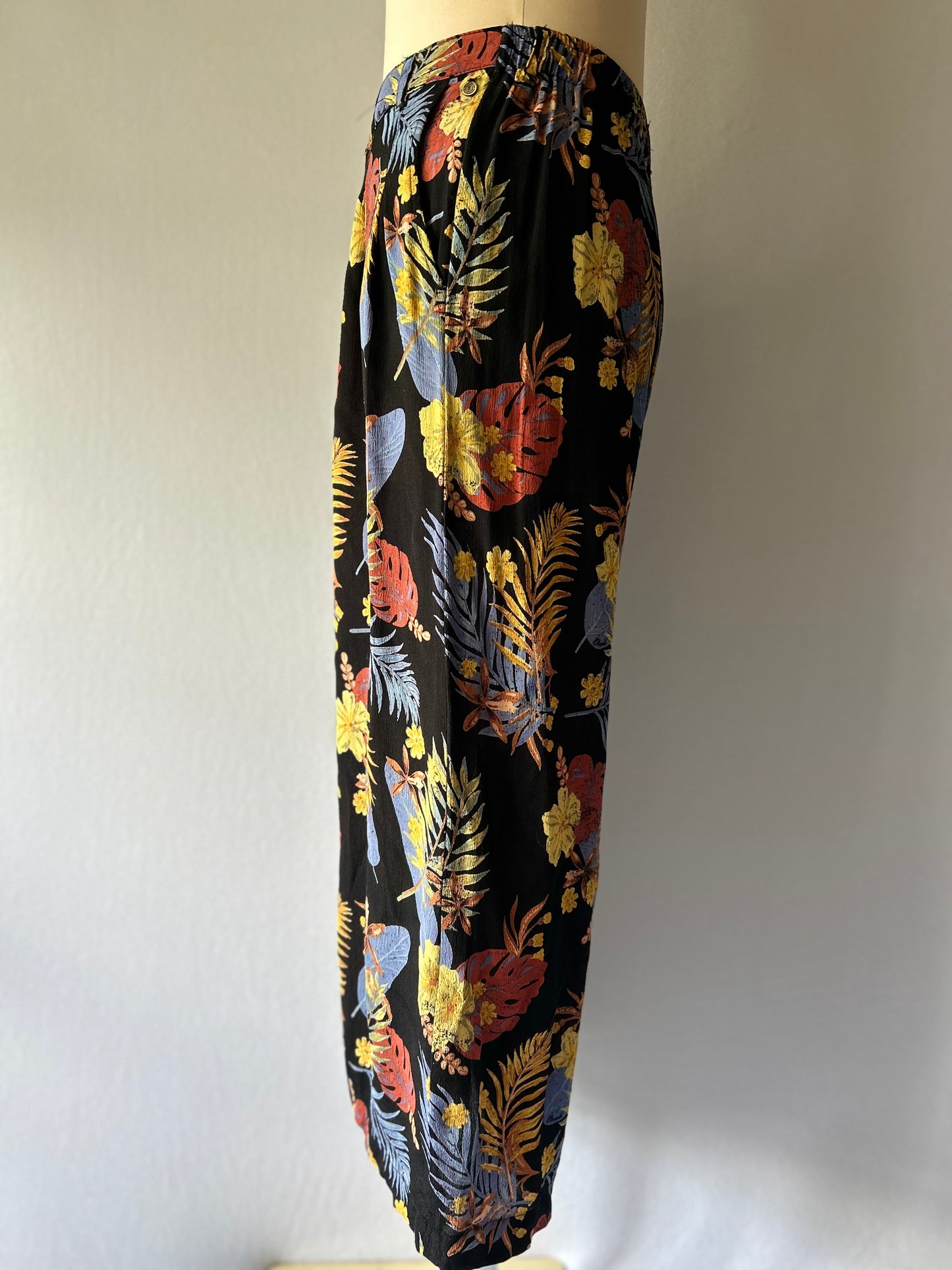 Element Wide Leg Tropical Print Trousers - 100% Viscose, size small
