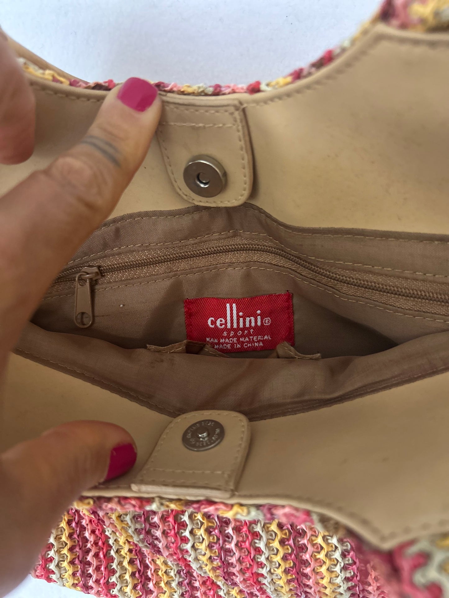 Cellini Woven Bamboo-Handle Bag – New With Tags