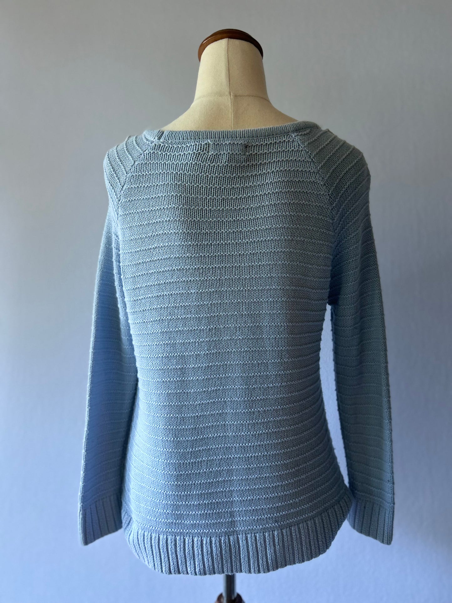 Dotti "Cloud Blue" Ribbed Knit Sweater – Size XS