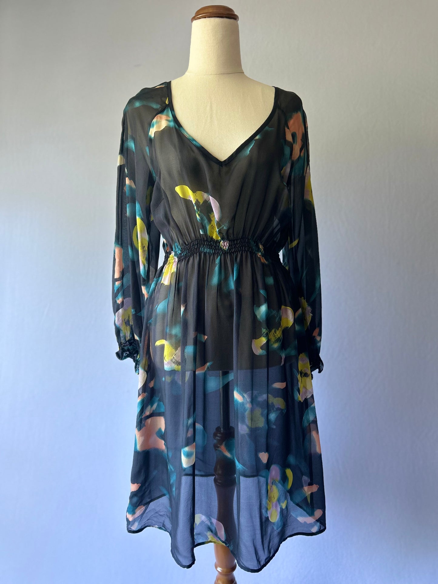 Helen Cherry Silk Dress – Size M