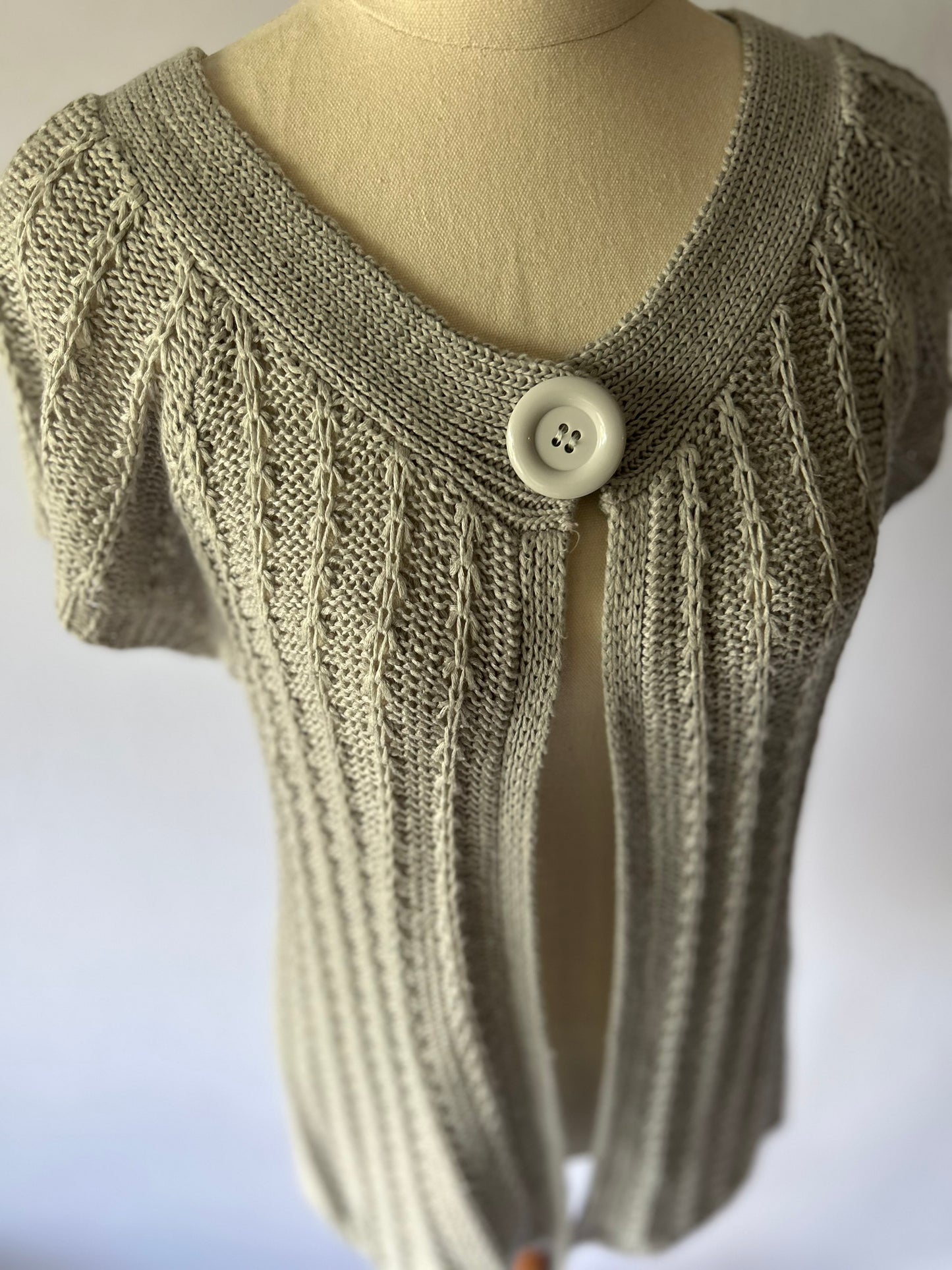 Grey Knitted Acrylic Vest – Size XS