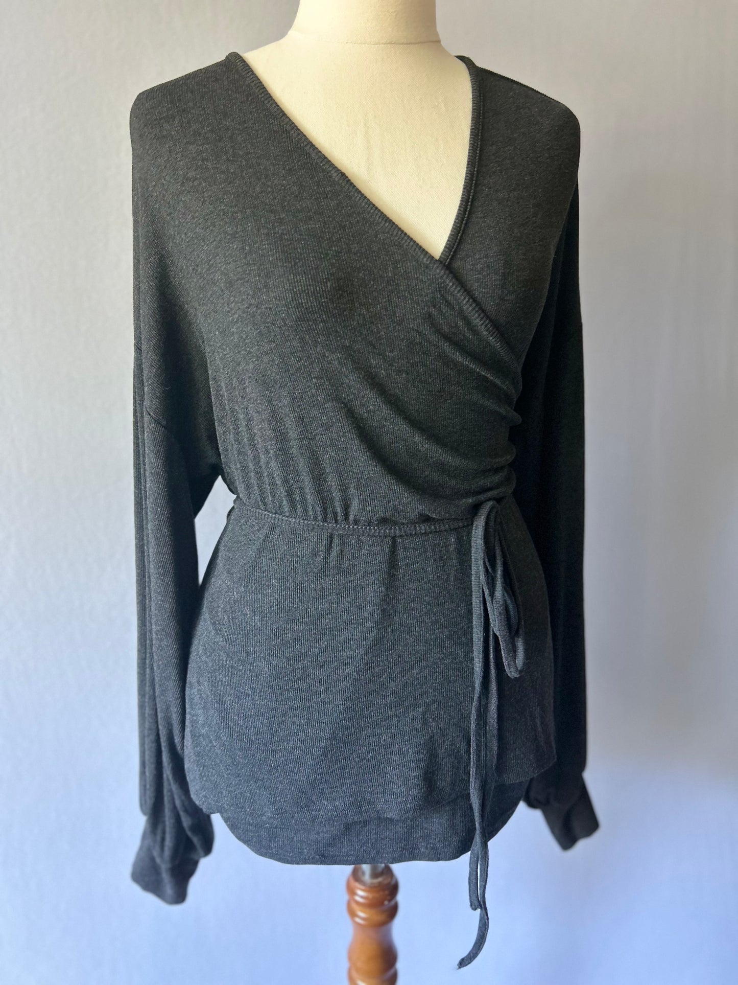 Charcoal Wrap Cardigan – Size 2