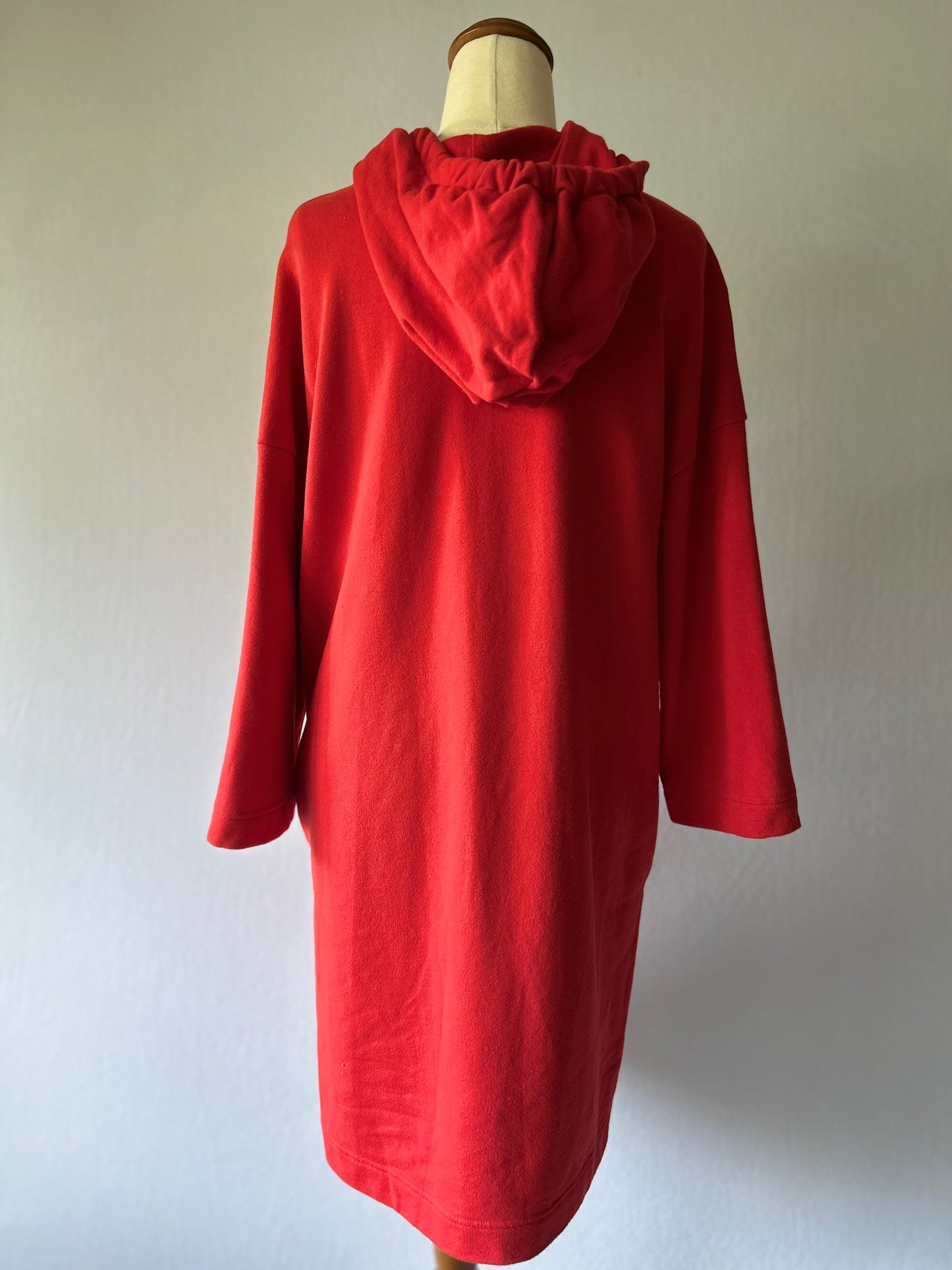 Monki Red Hoodie Dress with Pockets – Size M