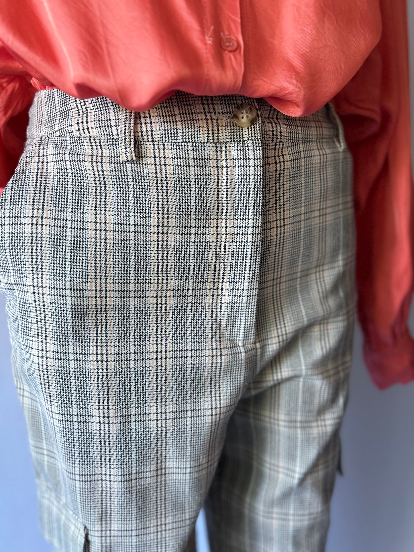 Glassons Plaid Cargo Tapered Pants - Size 10