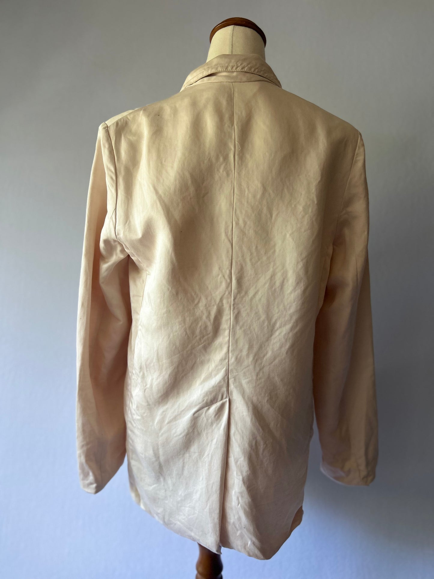 Vintage 90s Linen-Cotton Blend Shimmer Blazer (Size 38)