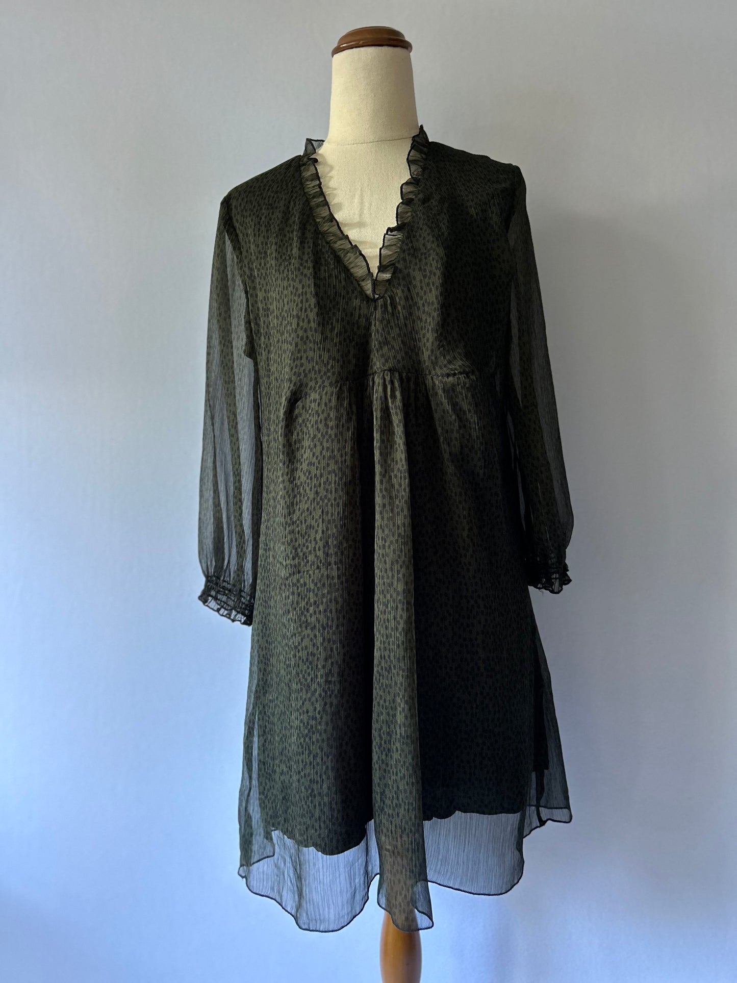 Zara  Ruffle Midi Dress - Size S