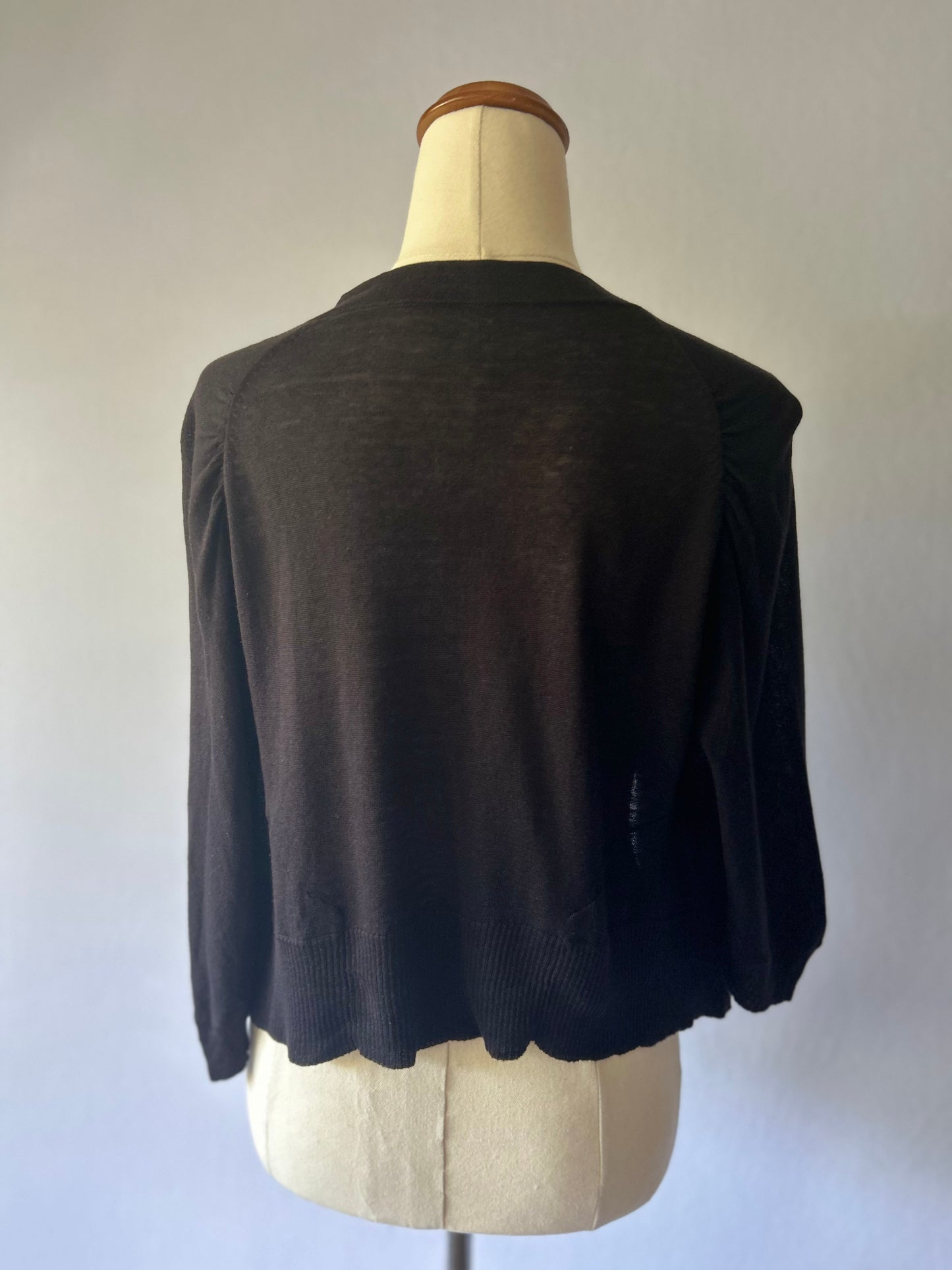 Black Cropped Cardigan – Size Small